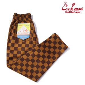 Cookmkan Chef Pants, Checker Brown, Sz M